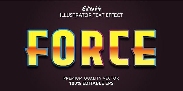 Force Editable  Text Style Effect