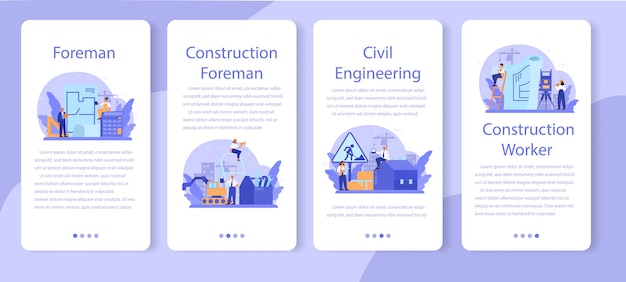 Foreman mobile application banner set