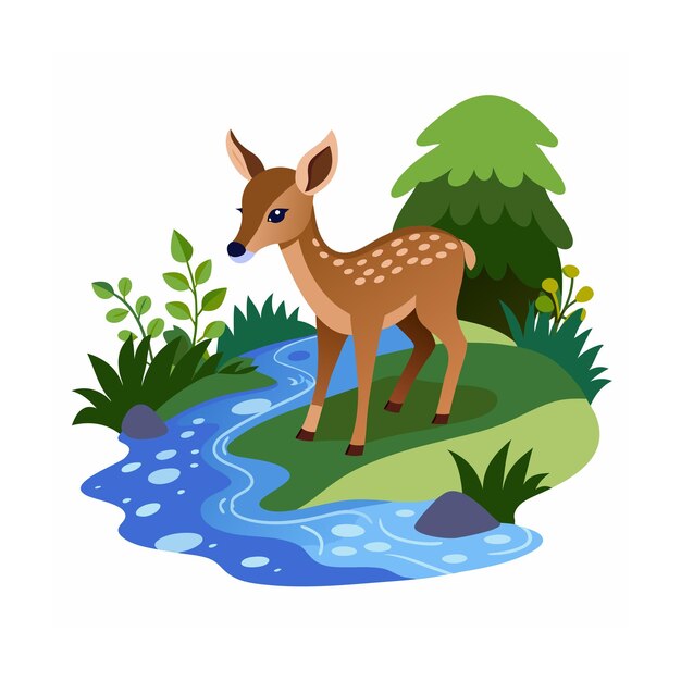 Vector forest animal vector illustration