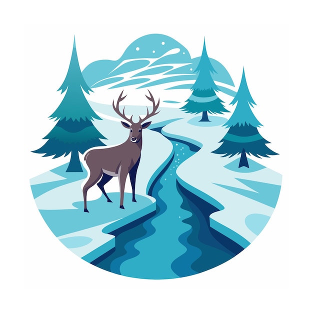 Vector forest animal vector illustration