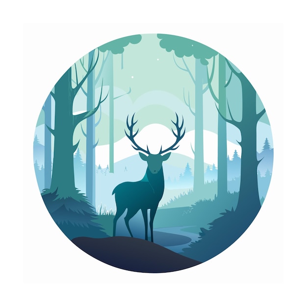 Vector forest animal vector illustration