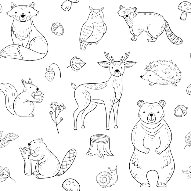 Forest animals set