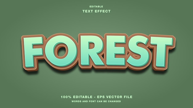 Forest Bold Editable Text Effect