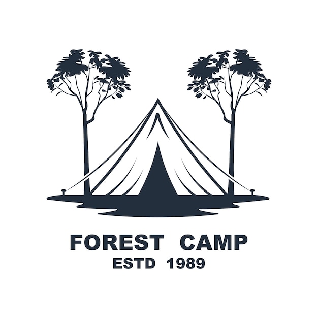 Forest Camp Logo Design Outdoor logo Adventure logo template