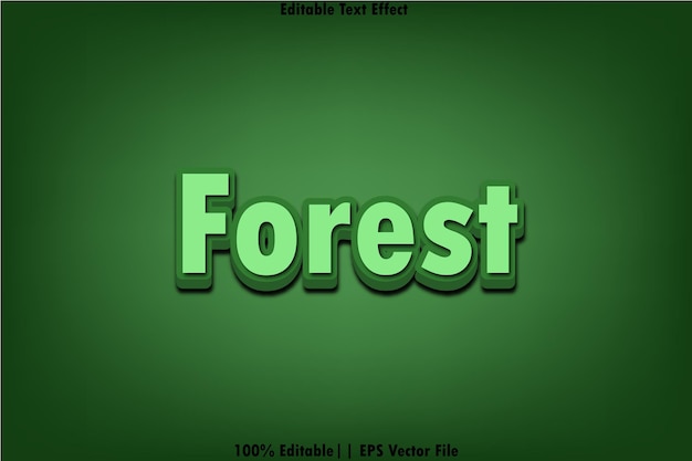 Forest Editable Text Effect Emboss Style