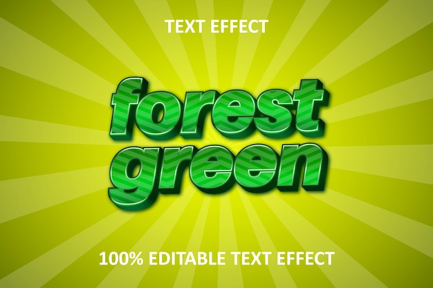 Forest Editable Text Effect Green Forest