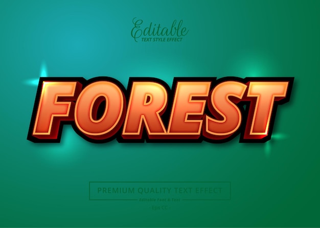 Forest Editable Text Style Effect