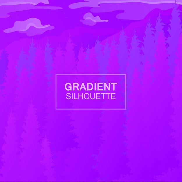 forest gradient color purple background