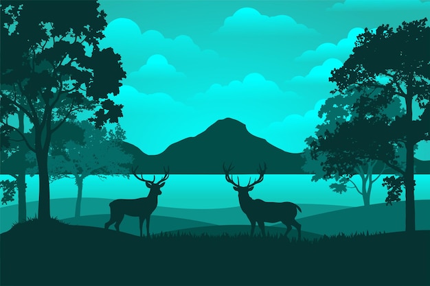 forest jungle vector illustration