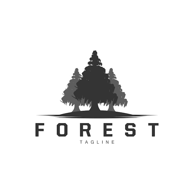 Forest Logo Jungle Adventure Simple Design Vector Illustration Template