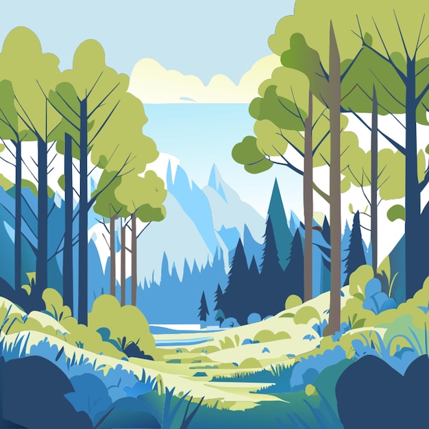 forest vector illustration