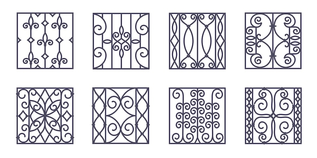 Forged grating Forging The ornament Vector illustration