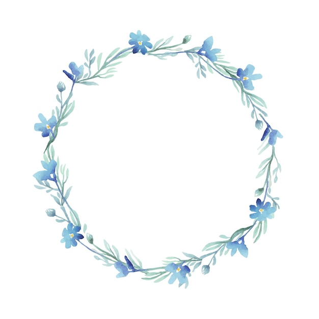 Forget me not flowers frame