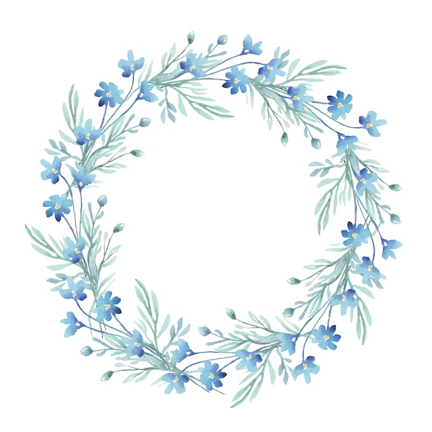 Forget me not flowers frame