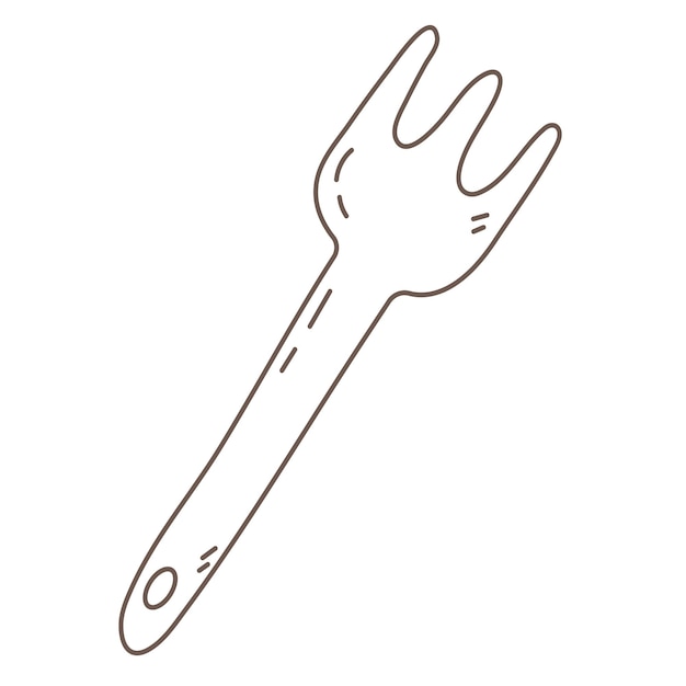 Fork in doodle