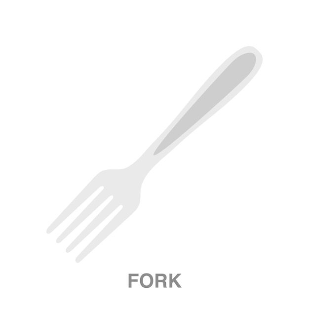 Fork illustration on transparent background