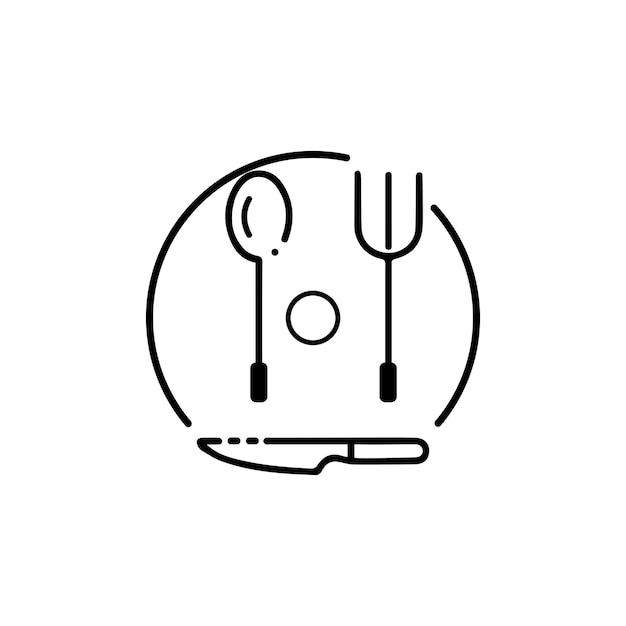 Fork knife and spoon icon design