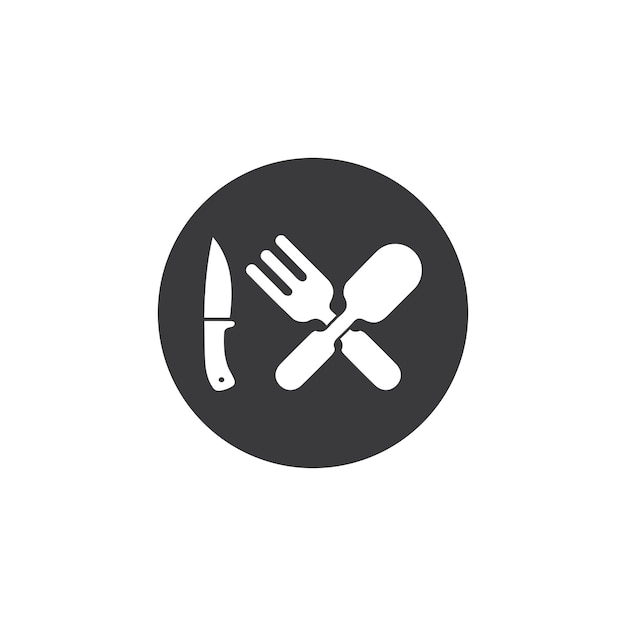 Fork knife and spoon icon design