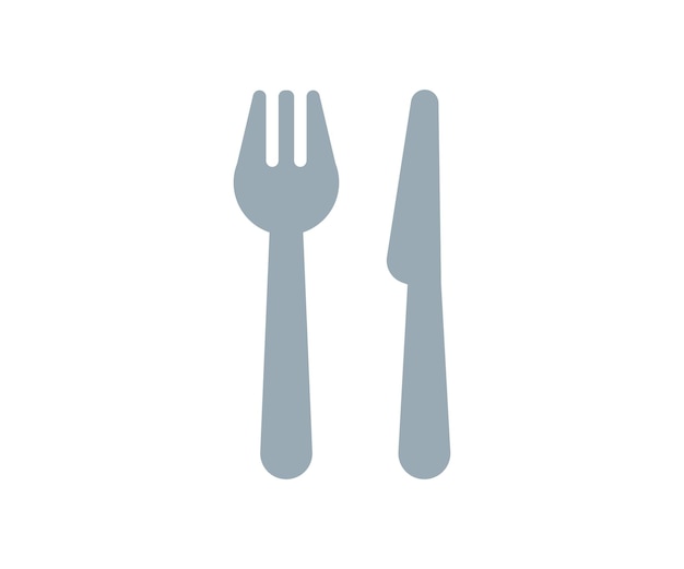 Fork and knife vector isolated icon Emoji illustration Fork and knife vector emoticon