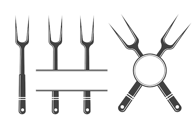 Fork Monogram vector Fork Silhouette Spoon Vector Restaurant Equipment Clip Art