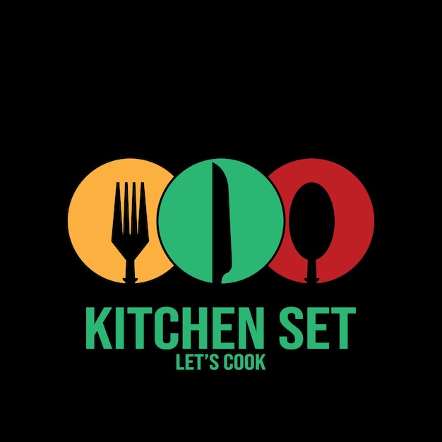 Fork and spoon kithcen set icon vector illustration template design