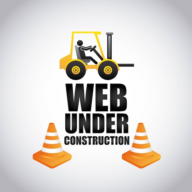 Forklift and cone icon