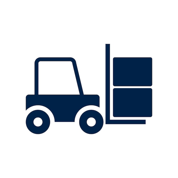 Forklift flat icon Single high quality symbol for web design or mobile app Forklift signs for design