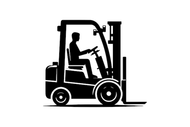 Vector forklift vector isolated for illustration or logo design