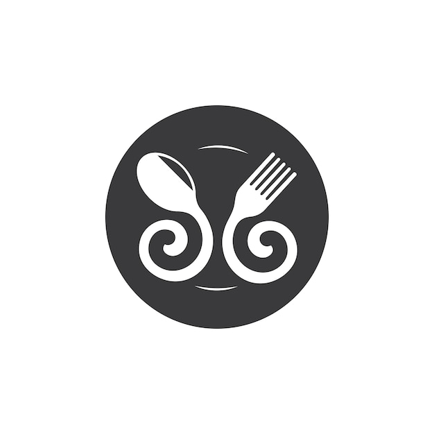 Forkspoon logo icon vector illustration