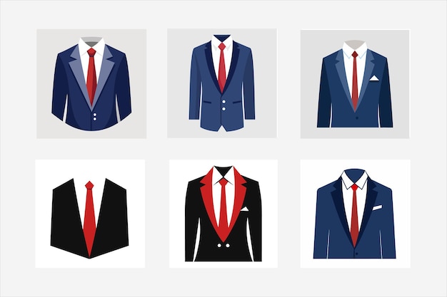 Vector formal man suit vector art illustration on a white background