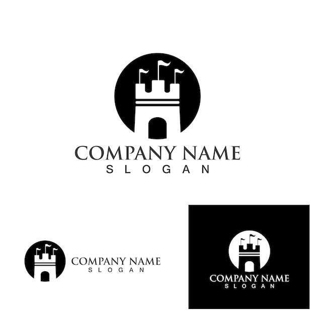 Fortress logo and symbol vector template