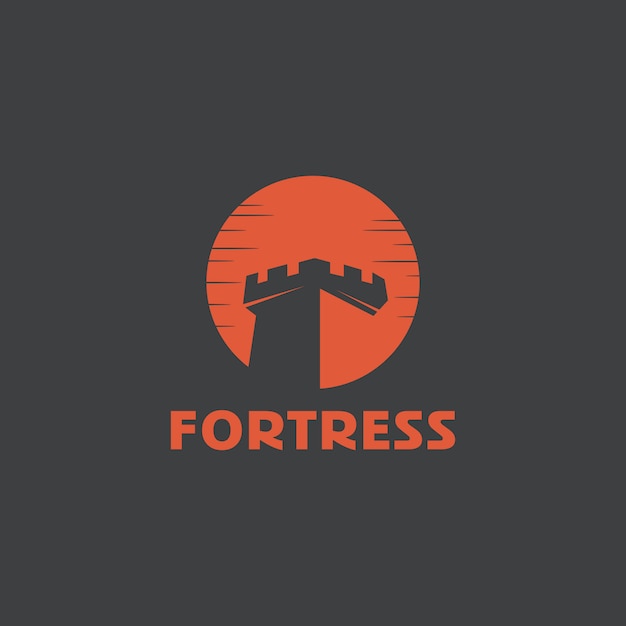 Fortress logo template