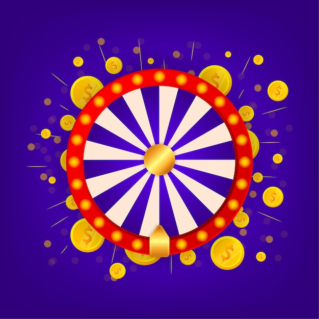 Fortune wheel in modern style Vector illustration 3d style Modern 3d graphic