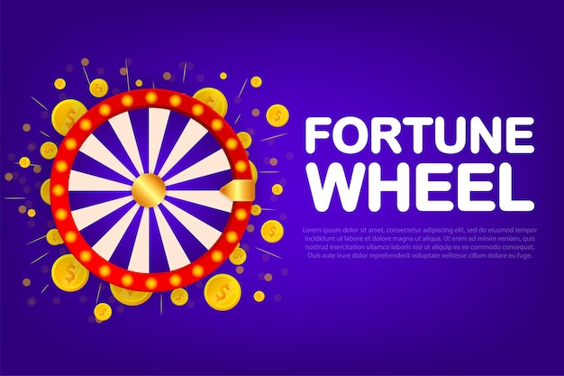 Fortune wheel in modern style Vector illustration 3d style Modern 3d graphic