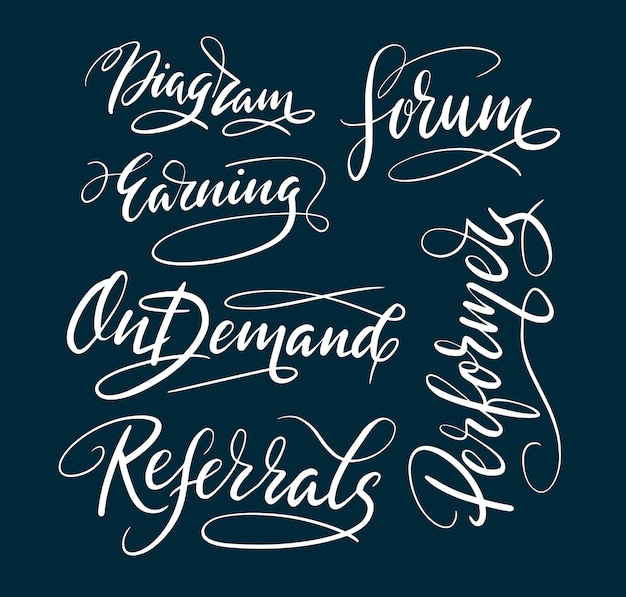 Forum and referrals handwriting calligraphy