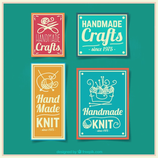 Four badges for crafts