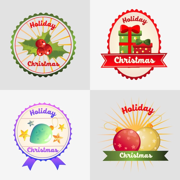 four christmas badge