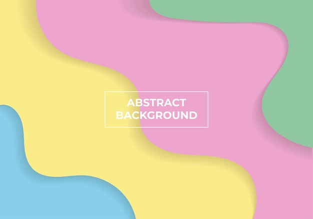 four color papercut abstract background template