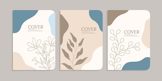 Four different business cards with a cover on them.