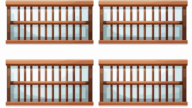 Vector four different isolated prison bars set for design projects