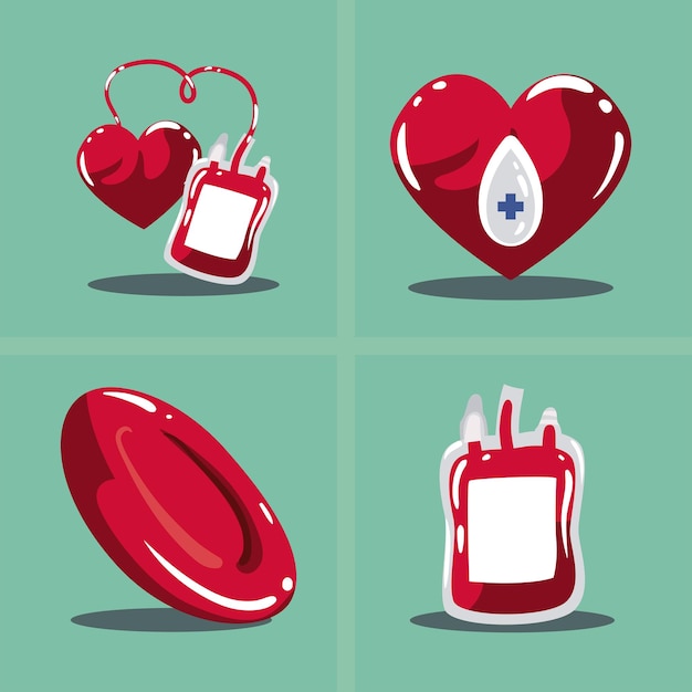 Four donate blood items