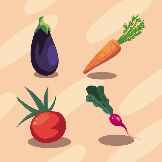 Four healthy vegetables