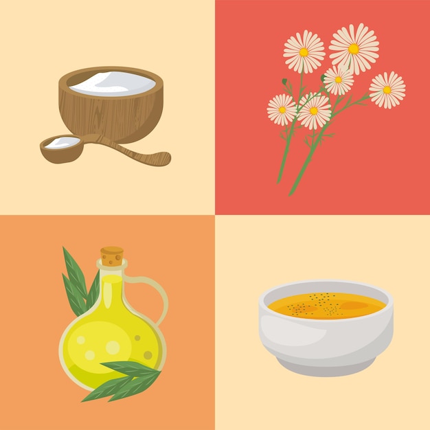 Four home remedies icons