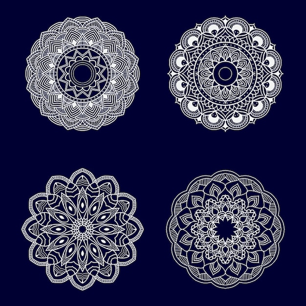 Four luxury mandala set