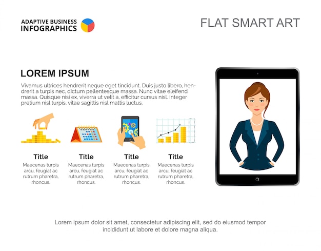 Four option infographics. Step diagram, editable template.