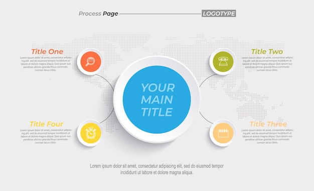 Four options plan slide template