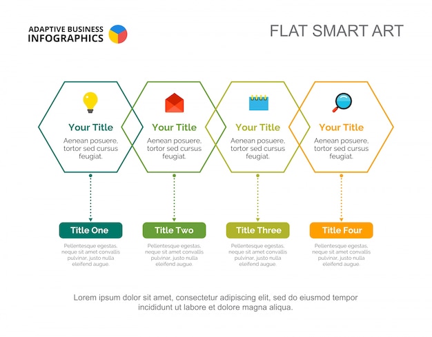 Four Options Workflow Slide Template