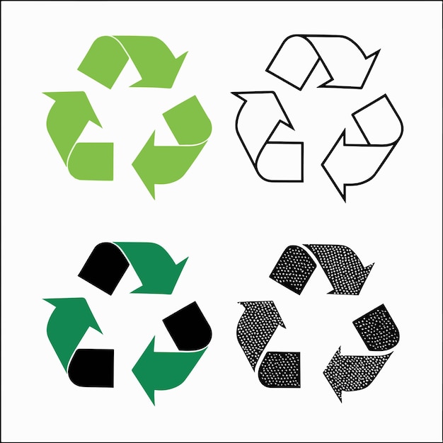 Vector four recycling symbols