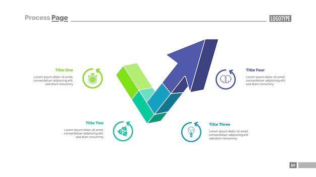 Four Segment Arrow Slide Template