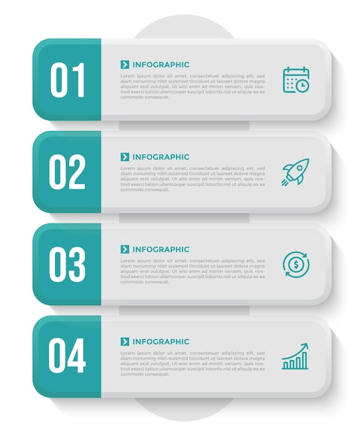 Four Step Business Infographic Template